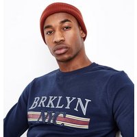 Rust Ribbed Beanie New Look