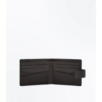 Black Contrast Leather Wallet New Look