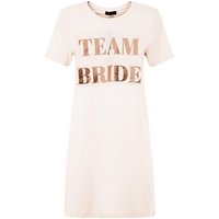 Pink Team Bride Print Nightshirt New Look