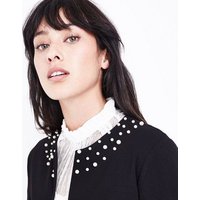 Mela Black Pearl Embellished Jacket New Look
