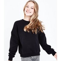 Teens Black Tassel Trim Sweatshirt New Look