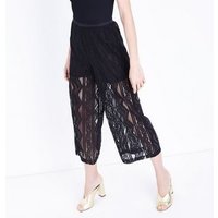 Cameo Rose Black Lace Culottes New Look