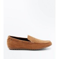 Tan Suedette Loafers New Look