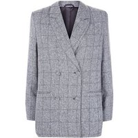 Parisian Grey Check Double Breasted Suit Jacket New Look