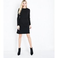 Tall Black Cut Out Back Crepe Tunic Dress New Look