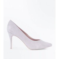 Grey Sweetheart Pointed Court Shoes New Look