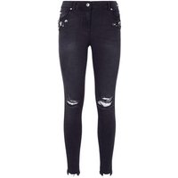 Parisian Navy Diamante Embellished Jeans New Look
