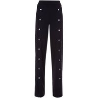 Cameo Rose Black Popper Front Trousers New Look