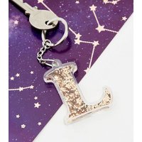 Rose Gold 'L' Initial Keyring New Look