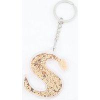 Rose Gold 'S' Initial Keyring New Look