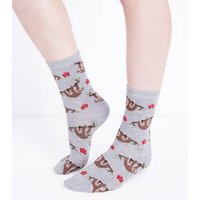 Grey Sloth Socks New Look