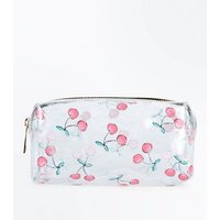 Red Glitter Cherry Make Up Bag New Look