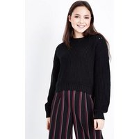 Teens Black Boxy Knit Jumper New Look