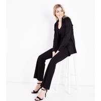 Tall Black Button Front Blazer New Look