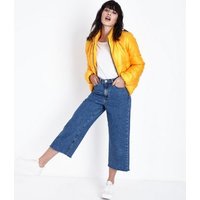 Cameo Rose Yellow Puffer Jacket New Look