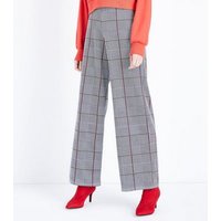 Innocence Black Check Pattern Flared Trousers New Look