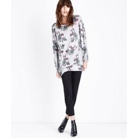 Apricot Stone Floral Print Oversized Top New Look