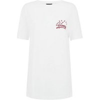 White Uh Huh Honey Back Print T-Shirt New Look