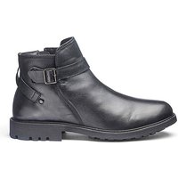Leather Buckle Strap Boots Standard Fit