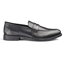 Leather Saddle Loafers Extra Wide Fit