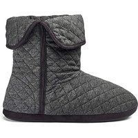 Grey Jersey Quilted Slipper Boot