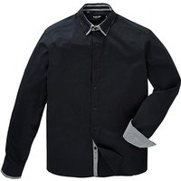 Black Label Plain Double Collar Shirt