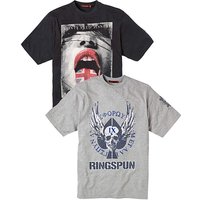 Ringspun Pack Of Two T-shirts