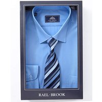 Rael Brook Pale Blue L/S Shirt And Tie R