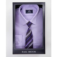 Rael Brook Lilac L/S Shirt And Tie Set R
