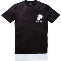 Label J Longline Skull Print T-Shirt R