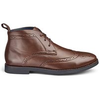 Brogue Lace Up Boots Wide Fit