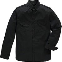 Jacamo Long Sleeve Black Military Shirt