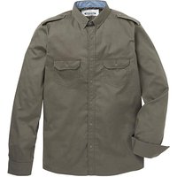 Jacamo Long Sleeve Khaki Military Shirt