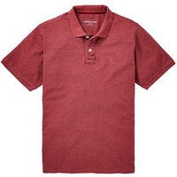 Capsule Red Marl Embroidered Polo Long