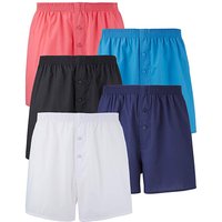 Southbay Pack Of 5 Plain Woven Boxers