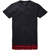 Label J Longline Check Print T-Shirt Reg