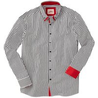 Joe Browns Cool Collar Stripe Shirt Reg