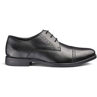 Leather Formal Derby Shoes Standard Fit - BLACK