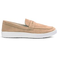 Casual Slip On Saddle Loafers - STONE