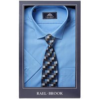 Rael Brook Boxed S/S Shirt With Tie - BLUE