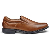 Formal Slip On Shoe Wide Fit - BROWN