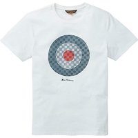 Ben Sherman Checked Target T-Shirt R - WHITE