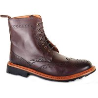 Chatham Stratton Welted Brogue Boots - DARK BROWN