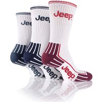 3 Pair Jeep Mens Sports Socks - WHITE