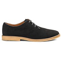 Lace Up Casual Derby Shoes Extra Wide - BLACK