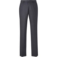 W&B London Plain Front Slim Fit Trousers - CHARCOAL