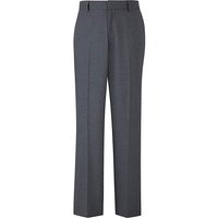 W&B London Plain Front Reg Fit Trousers - GREY
