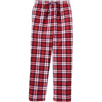 Capsule Fleece Open Hem Loungepants - RED CHECK