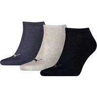 3 Pair Puma Sneaker Socks - N/GRY/NSHDW