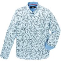 Black Label Floral Print Shirt Regular - BLUE